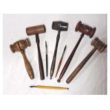 Vintage Wood Gavels & Fountain Pens