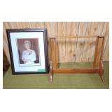 Queen Elizabeth II picture and wooden frame