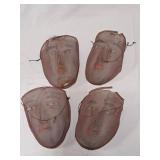 Vintage Odd Fellows Wire Mesh Hand Painted Face