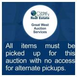 All items must be picked up for this auction with