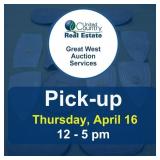 Pickup Thursday, April 16, 2026, at 12-5 pm
