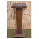 Rolling wooden plant stand