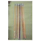Seven 69" decorative spears