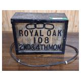Royal Oak shadow box sign 15" l x 6 1/2" w x 12"
