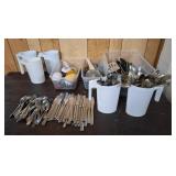 Utensils, cutlery, milk pitchers, etc