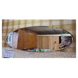 Stunning oval mirror. 40" l x 14" h