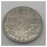 1929 Canada Nickel