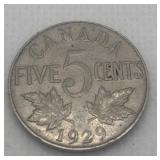 1929 Canada Nickel