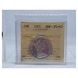 ICCS Graded Proof Like 1965 Canada 50 Cent Piece