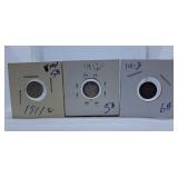 1911, 1912 and 1913 Canada Nickels