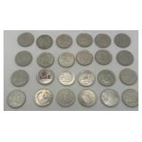 24 Canada Quarters. Various Years and Series