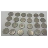 24 Canada Quarters. Various Years and Series