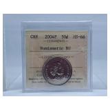ICCS Graded Mint State 2004P Canada 50 Cent