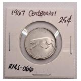 1967 Centennial Quarter