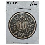 1956 Mexico Ten Centavos Coin