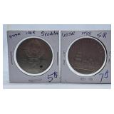 Pair of 1988 USSR Five Ruble Commemorative Coins