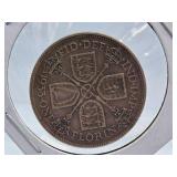 Fine 1933 British One Florin Coin