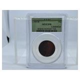 PCGS Graded Mint State 1916 Canada Penny