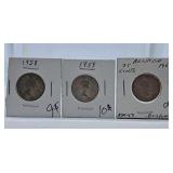 1958, 1959 and 1962 Canada Quarters