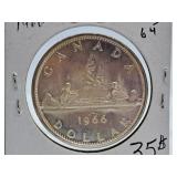 Mint State 1966 Canada One Dollar Coin