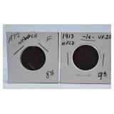 1872 and 1913 Newfoundland Pennies