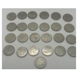 25 Canada Quarters, Various Years and Series