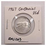 1967 Centennial Quarter