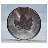 2021 .9999 Fine Silver 1 Oz Canada Five Dollar