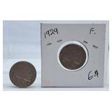 1928 and 1929 U.S.A. Buffalo Nickels