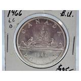 Brilliant Uncirculated 1966 Canada One Dollar