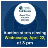 Auction begins to close Wednesday, April 22,
