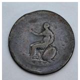 About Good British George III Halfpenny. Date is