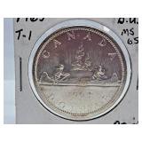 Brilliant Uncirculated 1965 Canada One Dollar