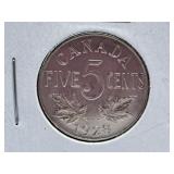 Extra Fine 1928 Canada Nickel