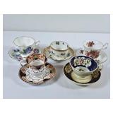 Assortment of Tea Cups & Saucers - Queen Anne,