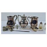 Assortment of Silverplate Items - S&P Shakers,