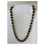 Napier Gold tone black bead Necklace