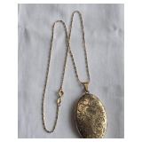 Vintage Large Gold Filled Locket on 18K GP Gold