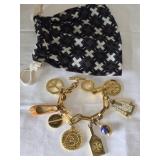 Tory Burch Rare Ltd Ed 279/500 Gold Charm Bracelet