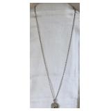 Sterling Silver 925 Marcasite Pendent 24' chain