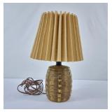 Small Vintage Brass Table Lamp - 14"H