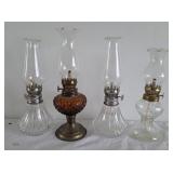 4 oil lamps