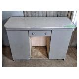 Vintage garage cabinet on wheels