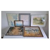 6 assortment of decorative pictures - largest