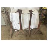 Four Adjustable V-Block Tri-Pod Jack Stands 44in