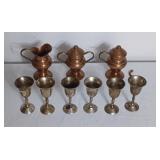 Vintage copper decor and silver plated liquire