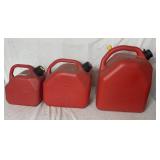 3 Jerry Cans 5L, 10L, 20L