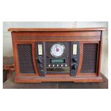 ITVS-750 Wooden Music Center, cd player, records,