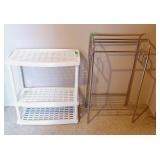 Plastic 2 tier shelf / chrome all towel rack -