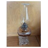 Vintage Queen Mary Oil Lamp 19in Tall